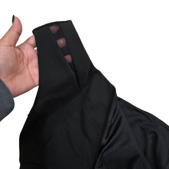 DKNY One Shoulder Sheath Dress Women's 10 Black 100% Polyester Party Preppy - Picture 6 of 8